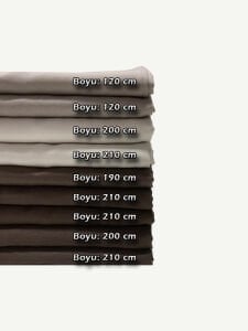 Kalın Ham Keten Kumaş Seti, Boyları 120-210 cm arası 9 adet