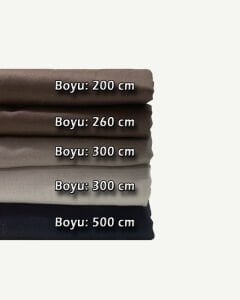 Kalın Ham Keten Kumaş Seti, Boyları 200-500 cm arası 5 adet