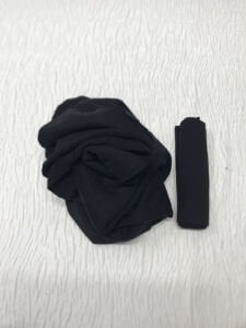 Ribanalı 3 İplik Kumaş Siyah – Parça 80x180 cm