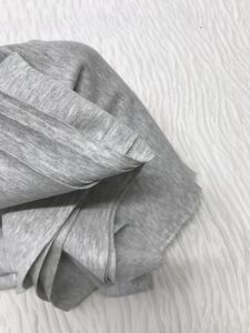 İnce Esnek Ribana Kumaş, Parça 90x180 cm - Gri