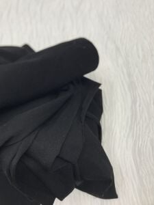 Ribanalı Diz Yapmaz 2 İplik Kumaş Siyah, Parça 100x180 cm