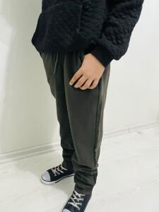 Haki Jogger Erkek Çocuk Pantolon Beli Lastikli