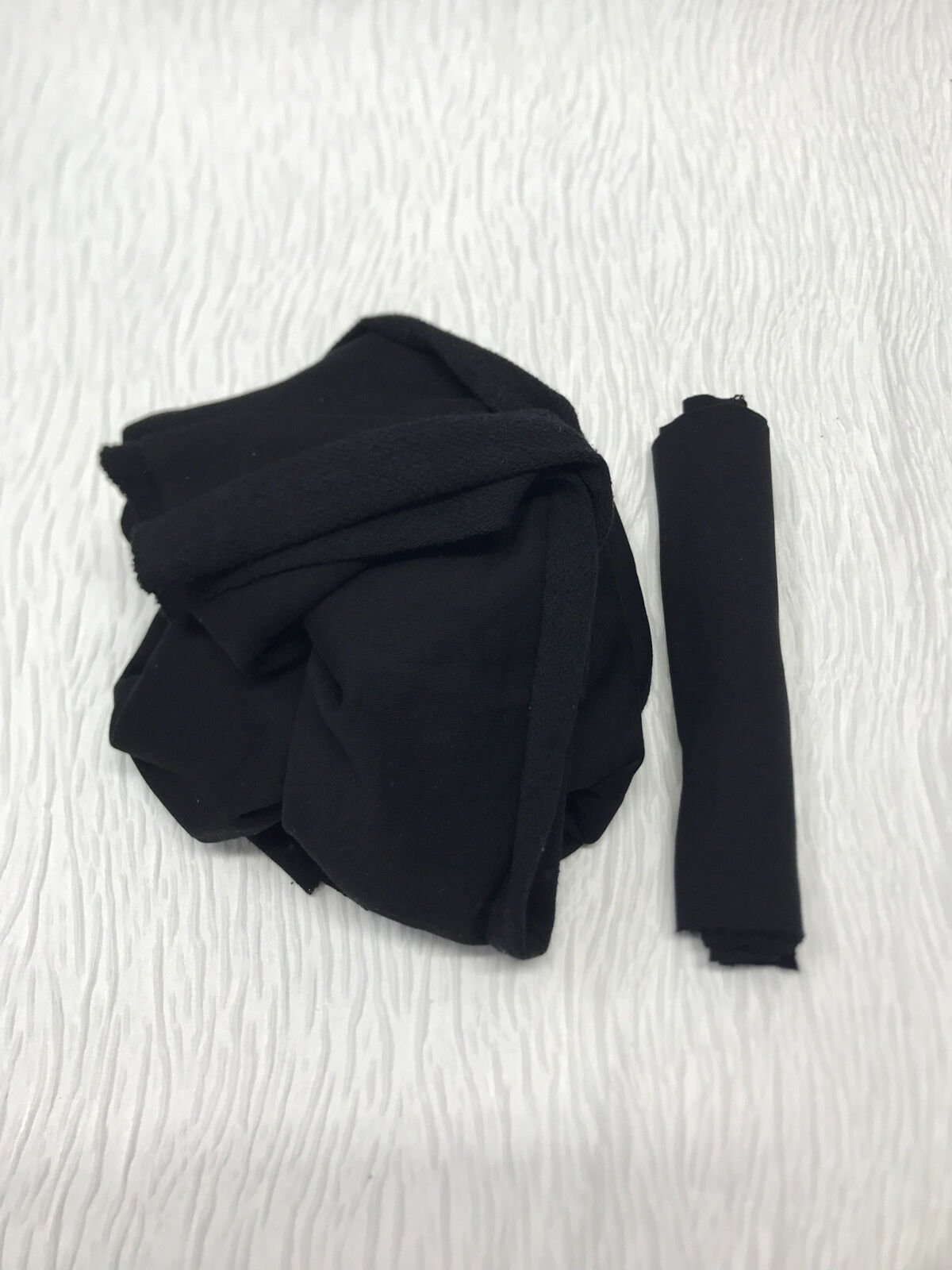 Ribanalı 3 İplik Kumaş Siyah – Parça 90x180 cm