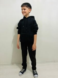 Kahverengi Jogger Erkek Çocuk Pantolon Beli Lastikli