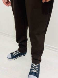 Kahverengi Jogger Erkek Çocuk Pantolon Beli Lastikli