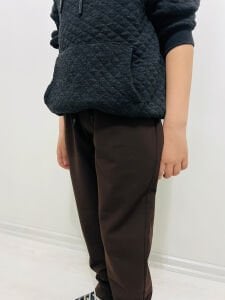 Kahverengi Jogger Erkek Çocuk Pantolon Beli Lastikli
