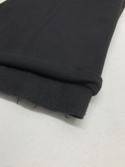 Şardonlu 3 İplik Kumaş, Parça 70x170 cm Siyah