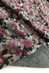 Desenli Menekşe Penye Kumaş - Desen6