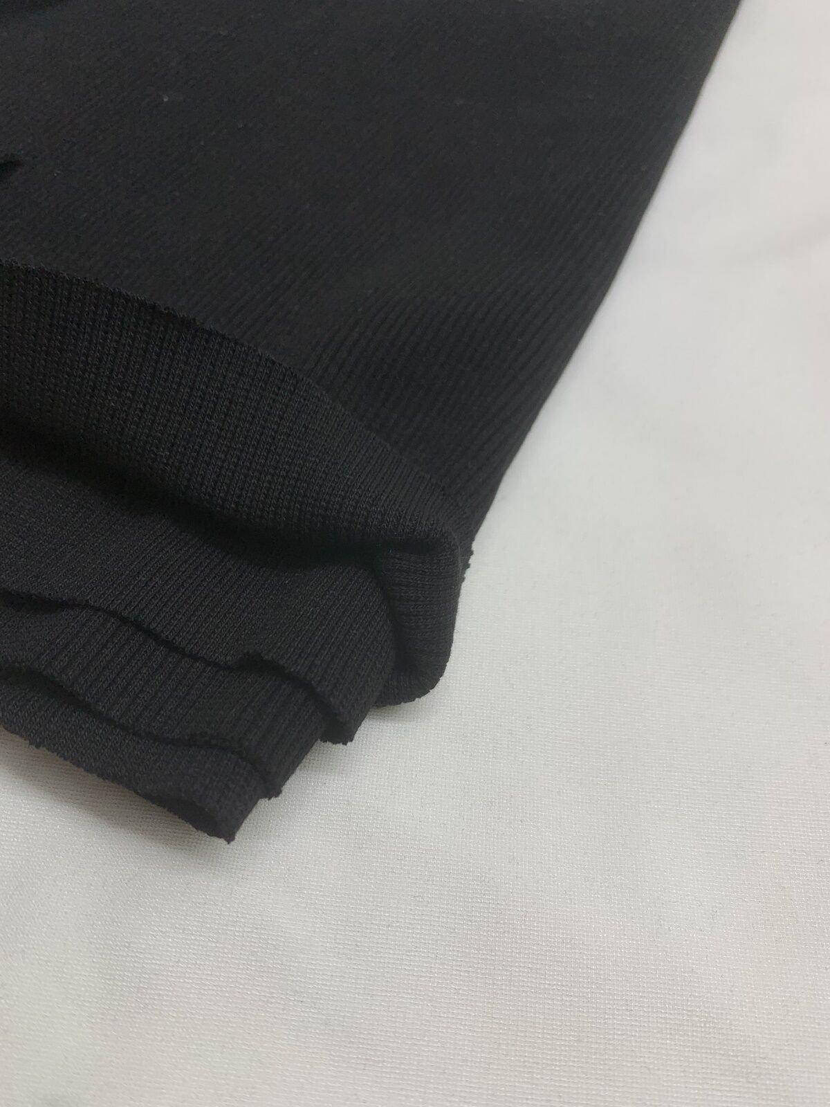 Siyah Kaşkorse (Ribana) Kumaş Parça 30x140 cm