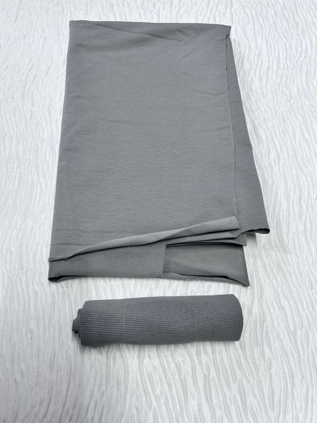 Ribanalı Diz Yapmaz 2 İplik, Parça 70x180 cm - Gri