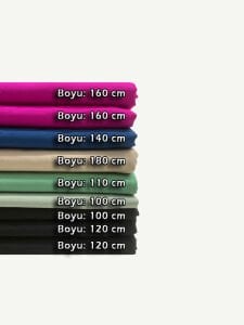 Dabıl Kumaş (Likralı Krep) Seti, Boyları 100-160 cm arası 9 adet