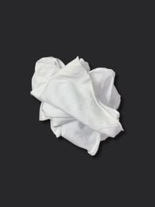 Beyaz Esnek Bebe Ribanası Penye Kumaş, Parça 110x190 cm