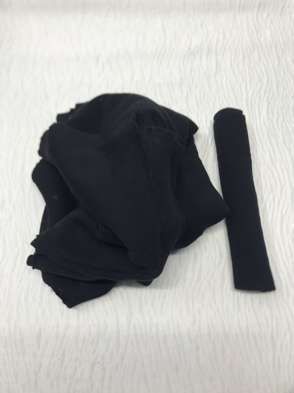 Ribanalı Şardonlu 3 İplik Kumaş Siyah, Parça 95x180 cm