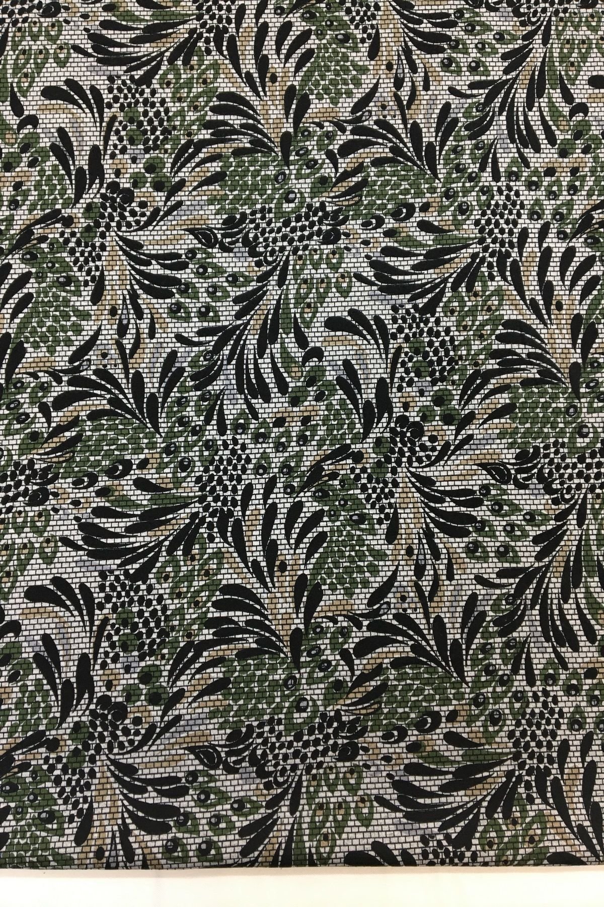 Desenli Menekşe Penye Kumaş - Desen19