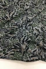 Desenli Menekşe Penye Kumaş - Desen19