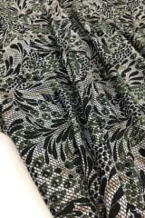 Desenli Menekşe Penye Kumaş - Desen19