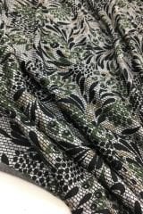 Desenli Menekşe Penye Kumaş - Desen19