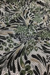 Desenli Menekşe Penye Kumaş - Desen19