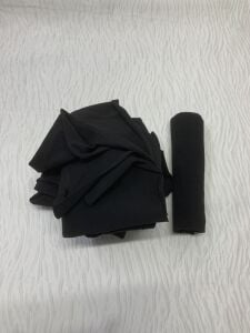 Ribanalı Diz Yapmaz 2 İplik Kumaş Siyah, Parça 95x180 cm