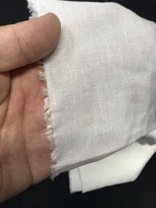 Ham Keten Kumaş İnce, Parça 90x140 cm - Ekru (HAFİF KİR VAR)