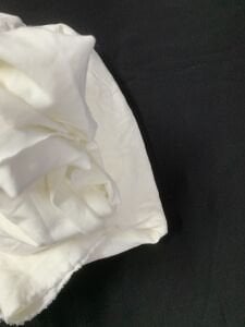 Ekru Esnek Bebe Ribanası Penye Kumaş, Parça 115x160 cm