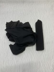 Ribanalı Diz Yapmaz 2 İplik Kumaş Siyah, Parça 95x180 cm