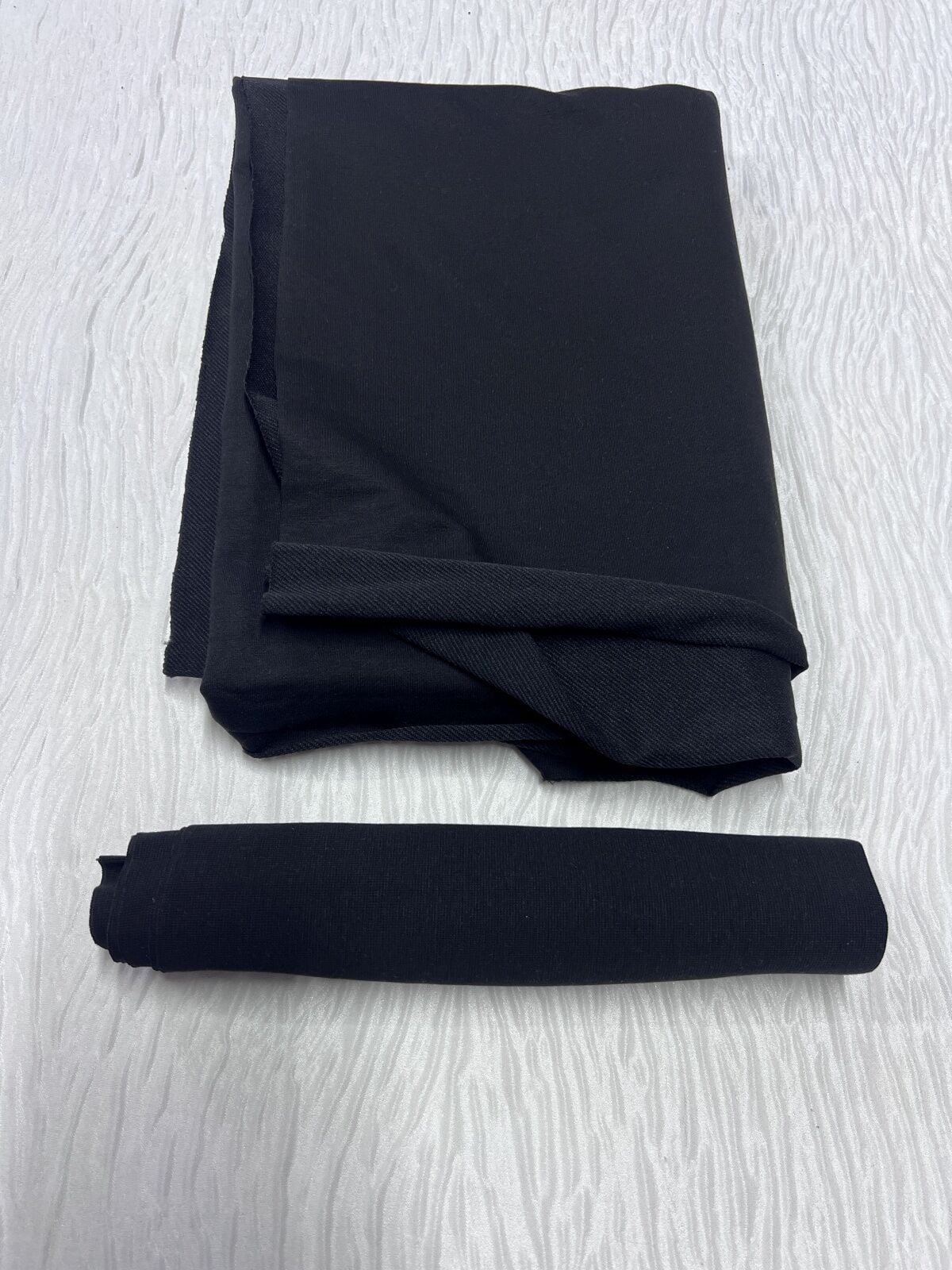 Ribanalı Diz Yapmaz 2 İplik, Parça 140x180 cm - Siyah