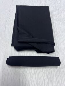 Ribanalı Diz Yapmaz 2 İplik, Parça 140x180 cm - Siyah