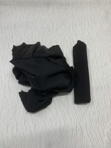 Ribanalı Diz Yapmaz 2 İplik Kumaş Siyah, Parça 95x180 cm