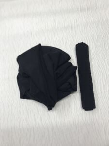 Ribanalı 3 İplik Kumaş Siyah – Parça 80x140 cm