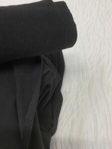 Ribanalı Diz Yapmaz 2 İplik Kumaş Siyah, Parça 85x180 cm