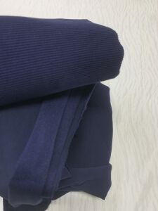Ribanalı Diz Yapmaz 2 İplik Kumaş Lacivert, Parça 90x180 cm