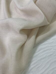 Karışımlı Keten Kumaş - Krem Rengi
