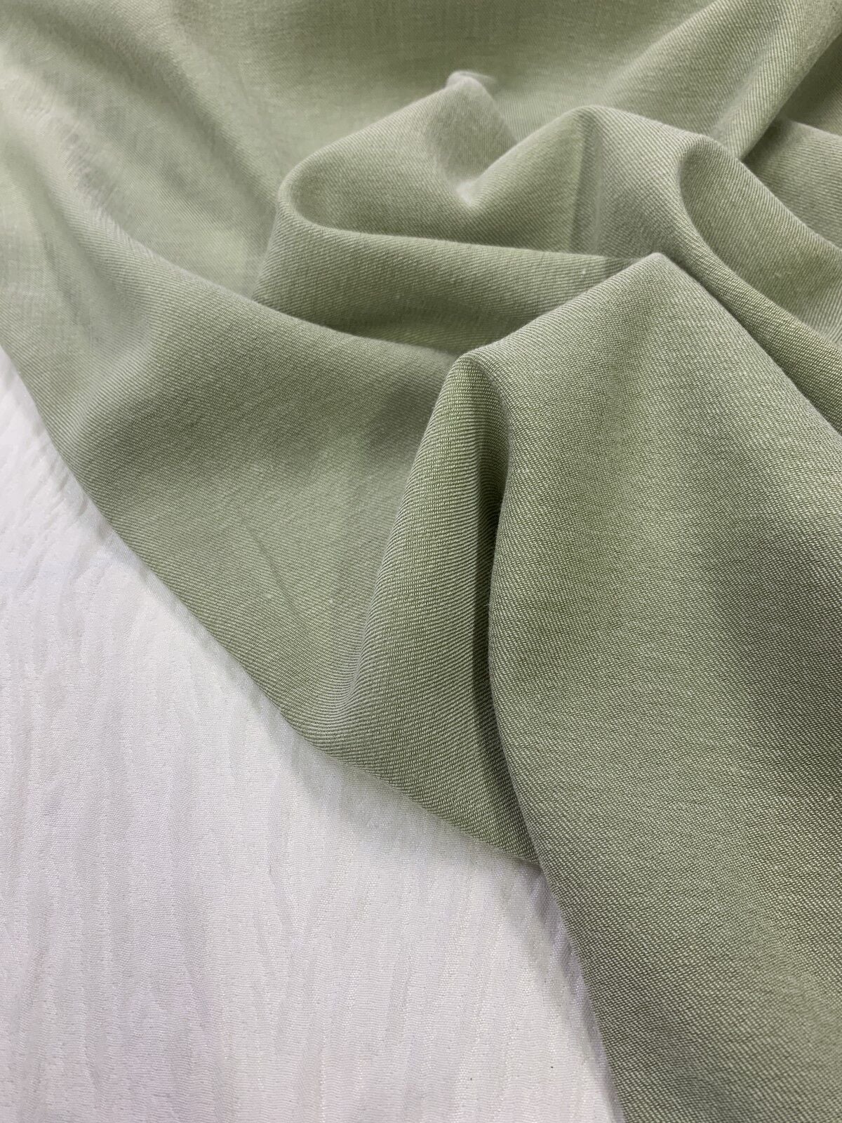 Karışımlı Keten Kumaş - Mint Yeşili