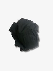 Dökümlü Ham Keten Kumaş, Parça 300x150 cm Siyah