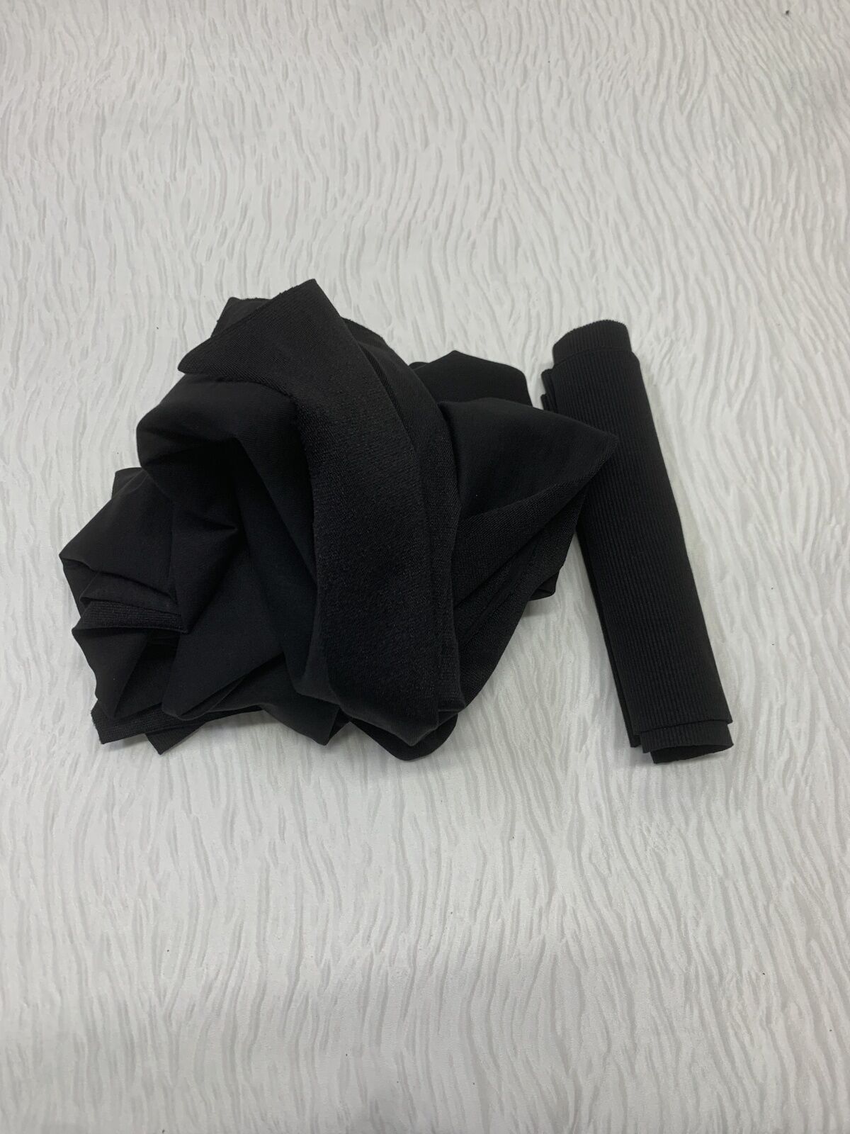 Ribanalı Diz Yapmaz 2 İplik Kumaş Siyah Parça 80x180 cm