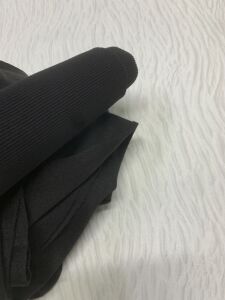 Ribanalı Diz Yapmaz 2 İplik Kumaş Siyah Parça 80x180 cm