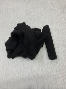 Ribanalı Diz Yapmaz 2 İplik Kumaş Siyah Parça 90x180 cm