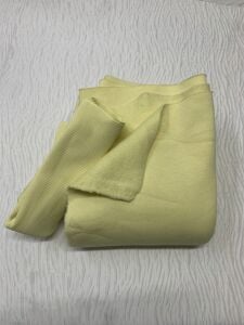 Ribanalı Şardonlu 3 İplik Kumaş, Parça 105x180 cm - Sarı