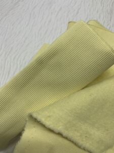 Ribanalı Şardonlu 3 İplik Kumaş, Parça 105x180 cm - Sarı