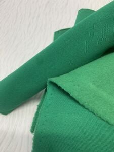 Ribanalı Şardonlu 3 İplik Kumaş, Parça 100x180 cm - Yeşil