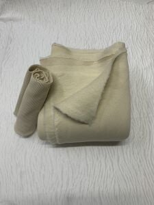 Ribanalı Şardonlu 3 İplik Kumaş, Parça 100x190 cm - Bej