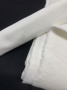 Ribanalı Şardonlu 3 İplik Kumaş, Parça 110x180 cm - Ekru