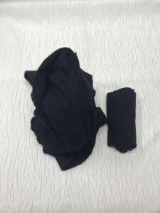 Ribanalı 3 İplik Kumaş Siyah – Parça 110x170 cm