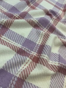 Kalın Ekose Oduncu Kumaş Kışlık - Lila, Pembe, Ekru