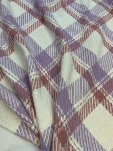 Kalın Ekose Oduncu Kumaş Kışlık - Lila, Pembe, Ekru