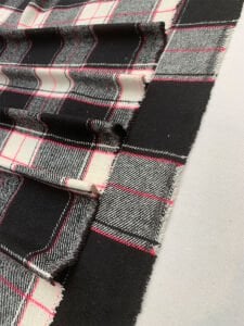 Kalın Ekose Oduncu Kumaş Kışlık - Siyah, Ekru, Pembe