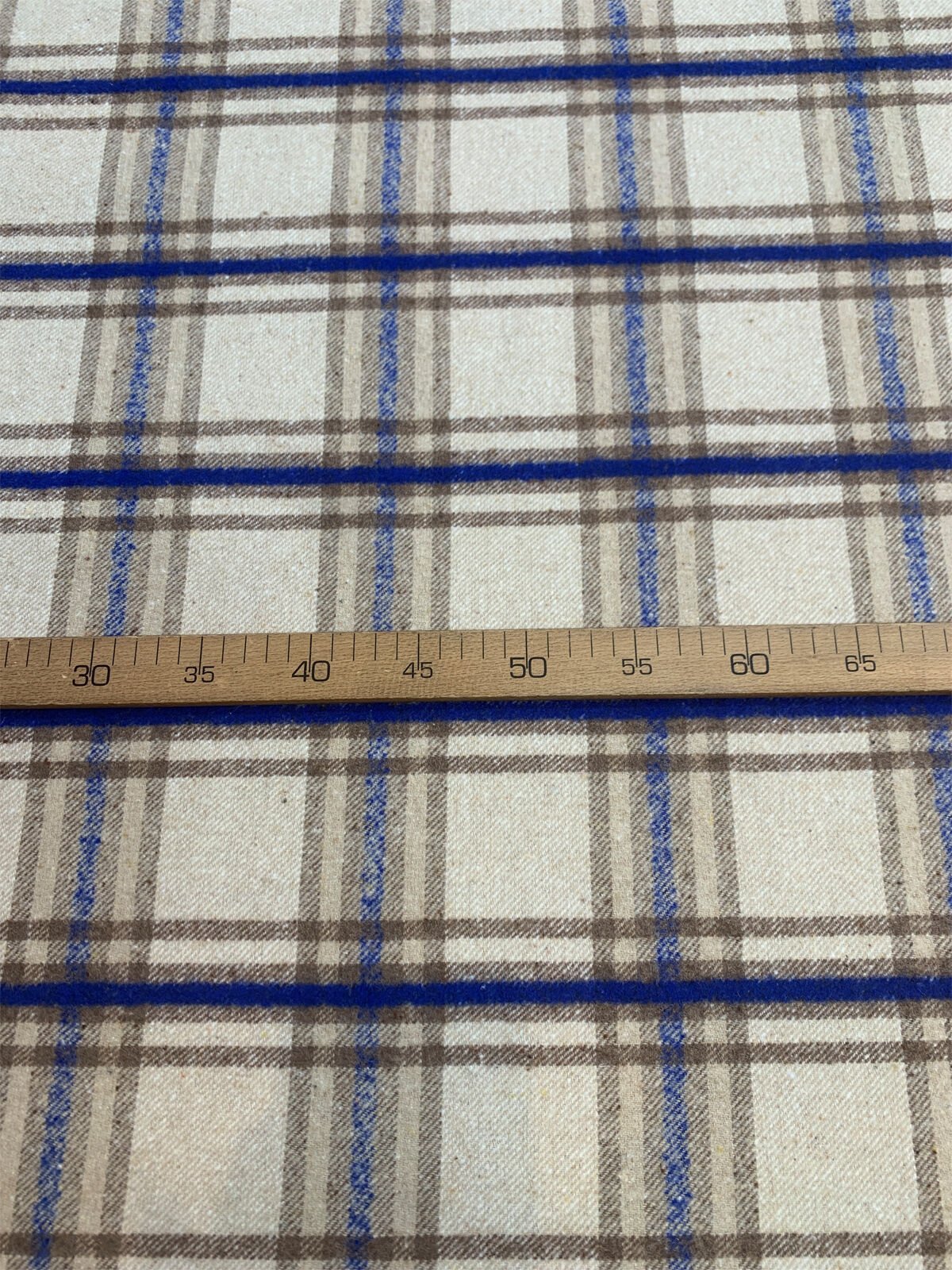 Kalın Ekose Oduncu Kumaş Kışlık - Sütlü Kahve, Mavi, Kahve