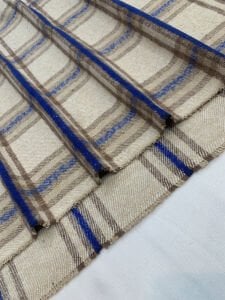 Kalın Ekose Oduncu Kumaş Kışlık - Sütlü Kahve, Mavi, Kahve