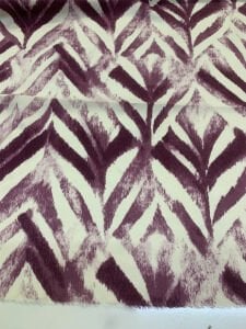 Mürdüm Etnik Zikzak Desenli Viskon Kumaş